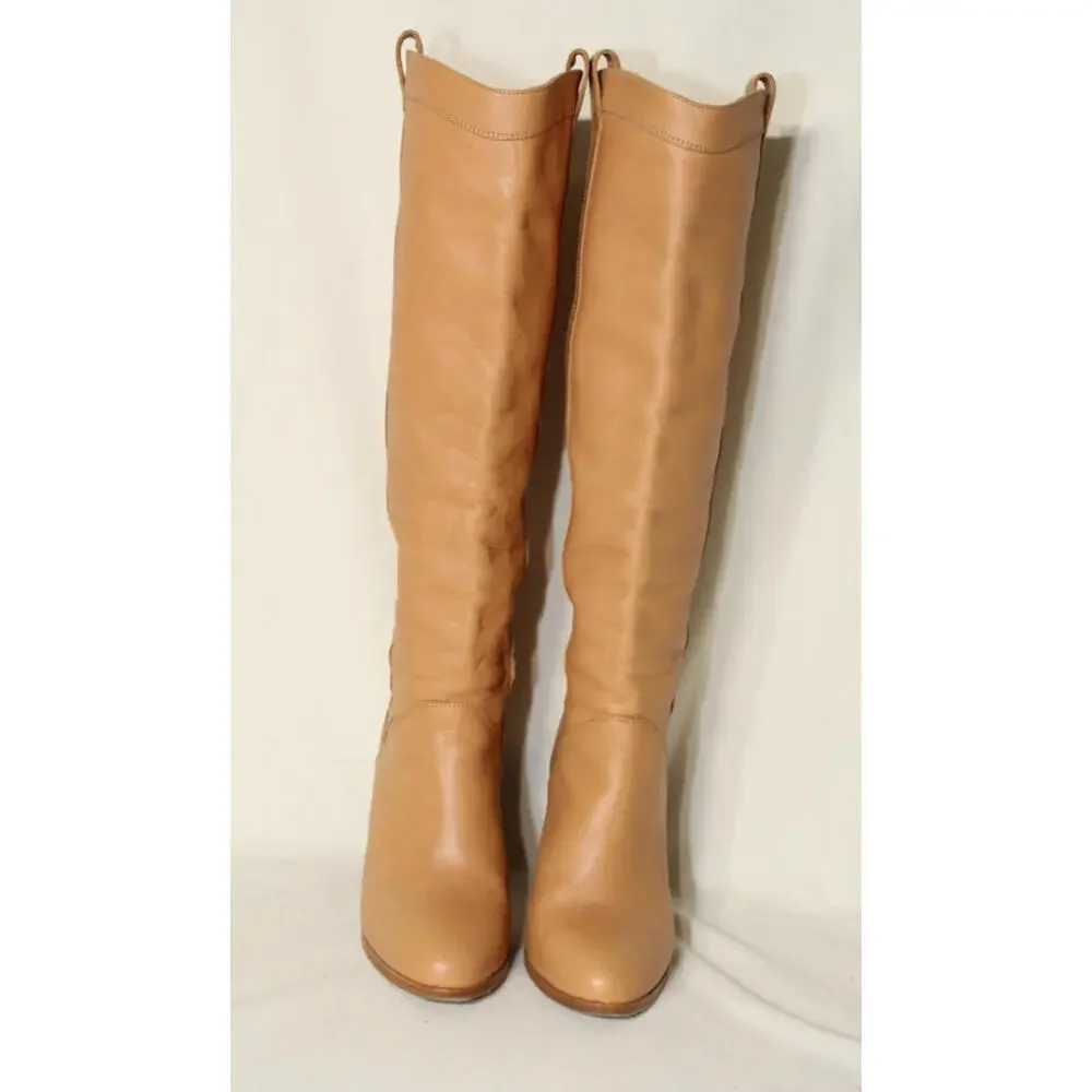 Vanessa Seward Tall Tan Leather Boots size 37 - Picture 6 of 12